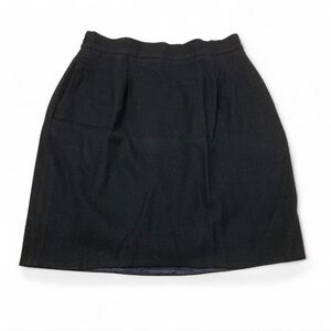 Vintage 90’s Talbots 100% Wool Mini Skirt Black Women’s 14 Classic Minimalist